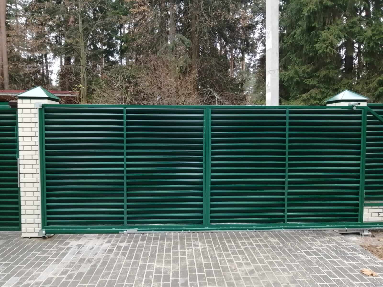Забор-жалюзи с ламелями ЭКО-Z Зеленый Мох фото3 в Челябинске