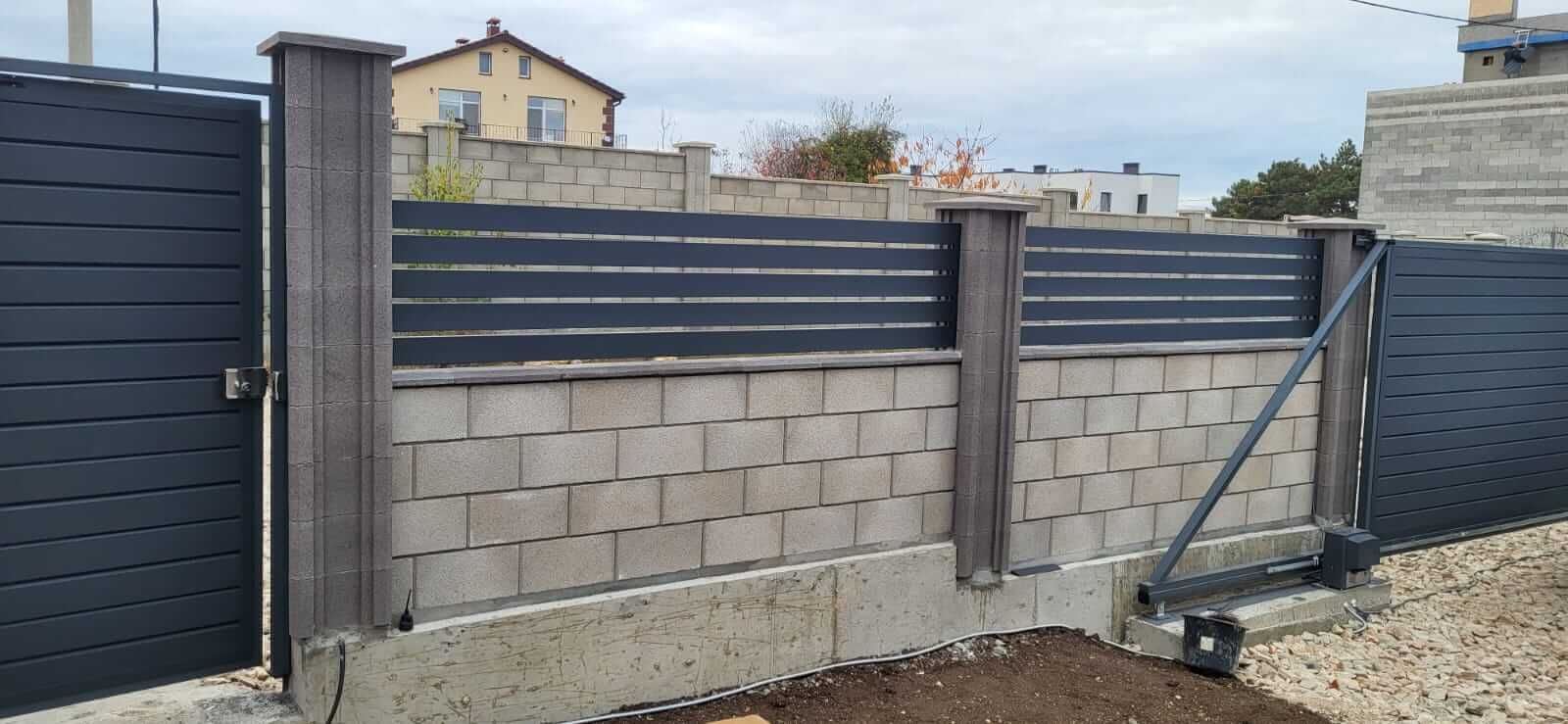 Забор-ранчо из металлопланкена 28м RAL7024 Серый Графит МАТТЕ в Челябинске
