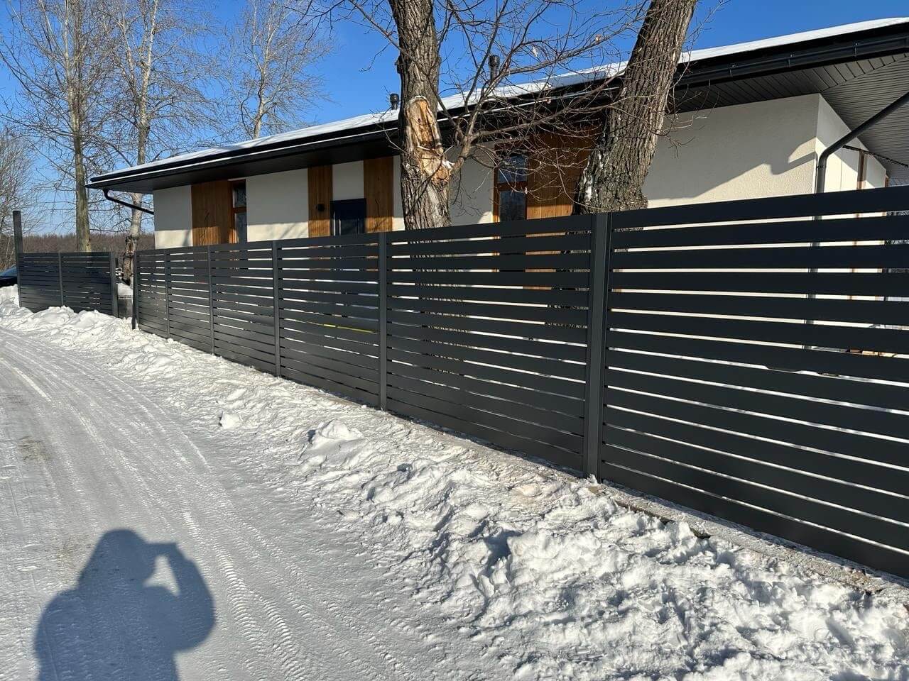 Забор-ранчо из металлопланкена 37м RAL7024 Серый Графит фото 1 в Челябинске