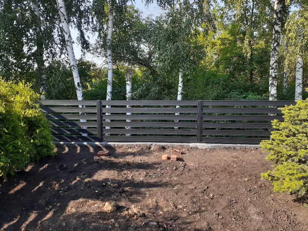 Забор-ранчо из металлопланкена 48м RAL9005 Черный МАТТЕ в Челябинске
