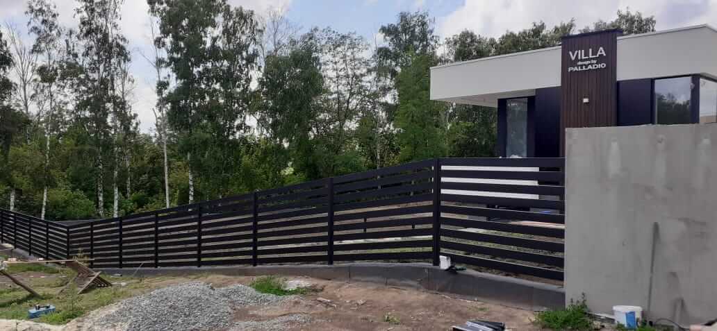 Забор-ранчо из металлопланкена 48м RAL9005 Черный МАТТЕ фото 2 в Челябинске