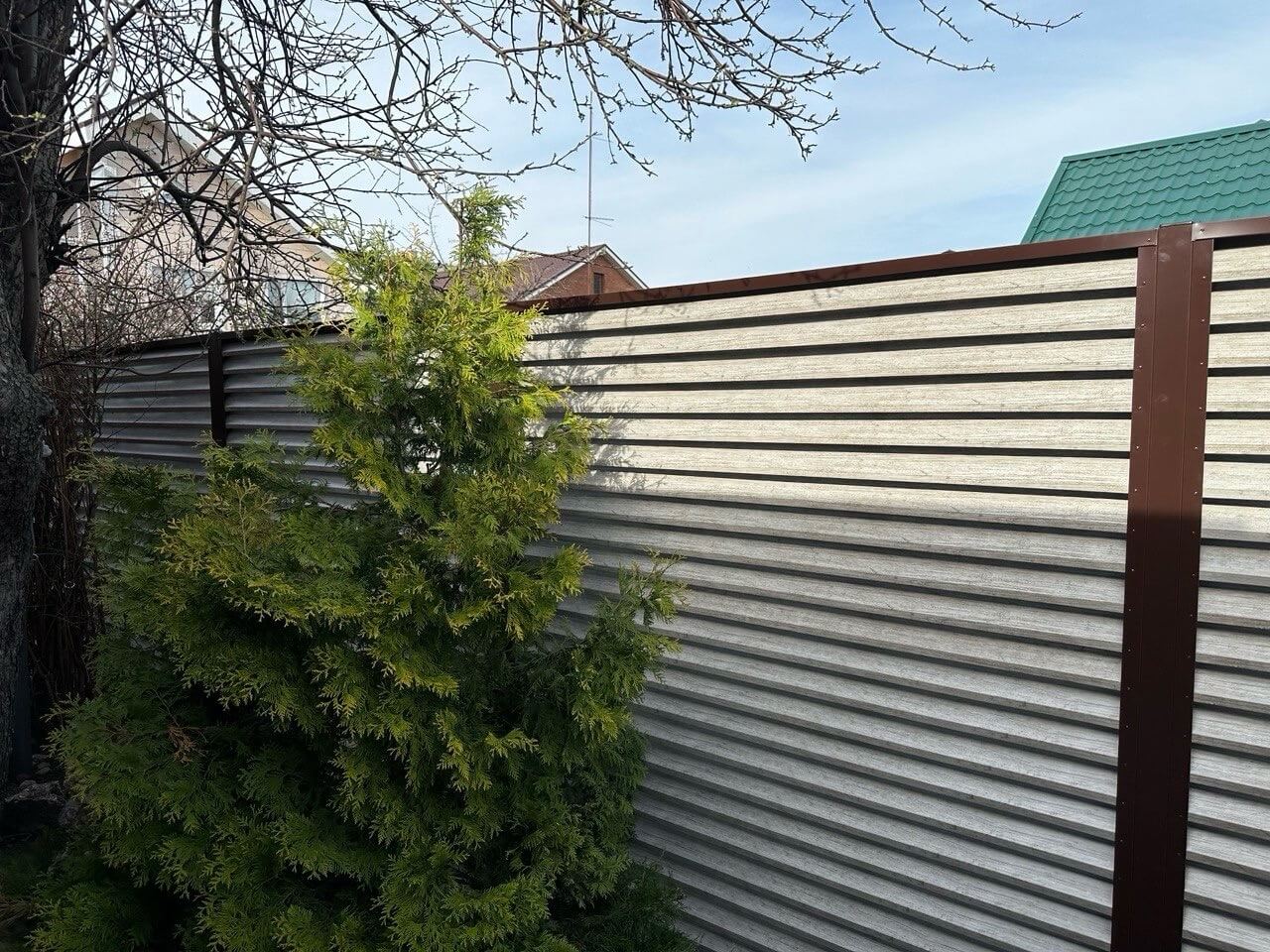 Забор-жалюзи из ламелей ЭКО-Z 32м Ясень Printech фото 1 в Челябинске