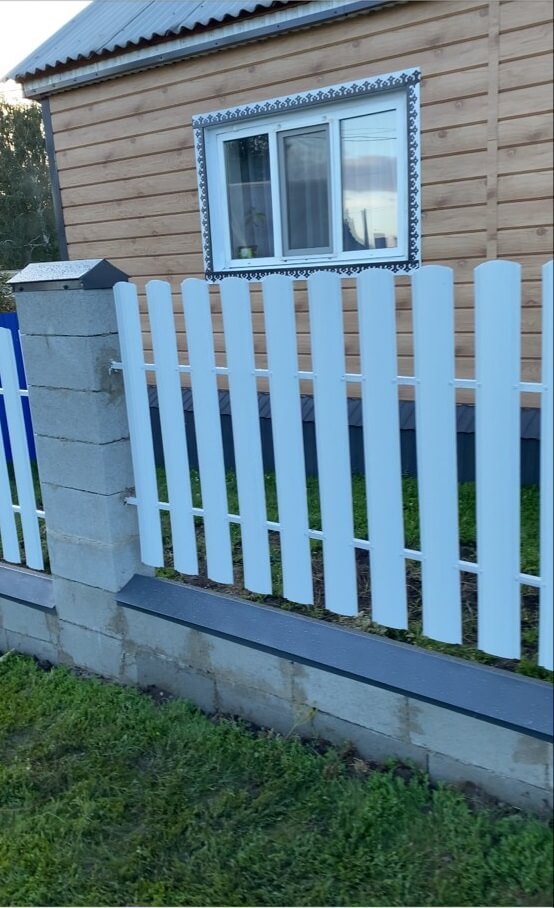Забор из евроштакетника 16м RAL9003/9003 Белый двусторонний фото 2 в Челябинске