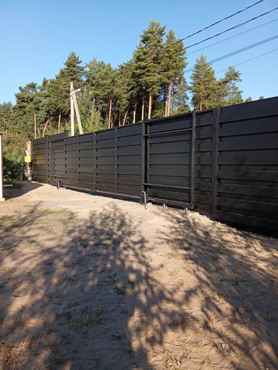 Забор-ранчо из металлопланкена 37м RAL9005 Черный МАТТЕ фото 2 в Челябинске