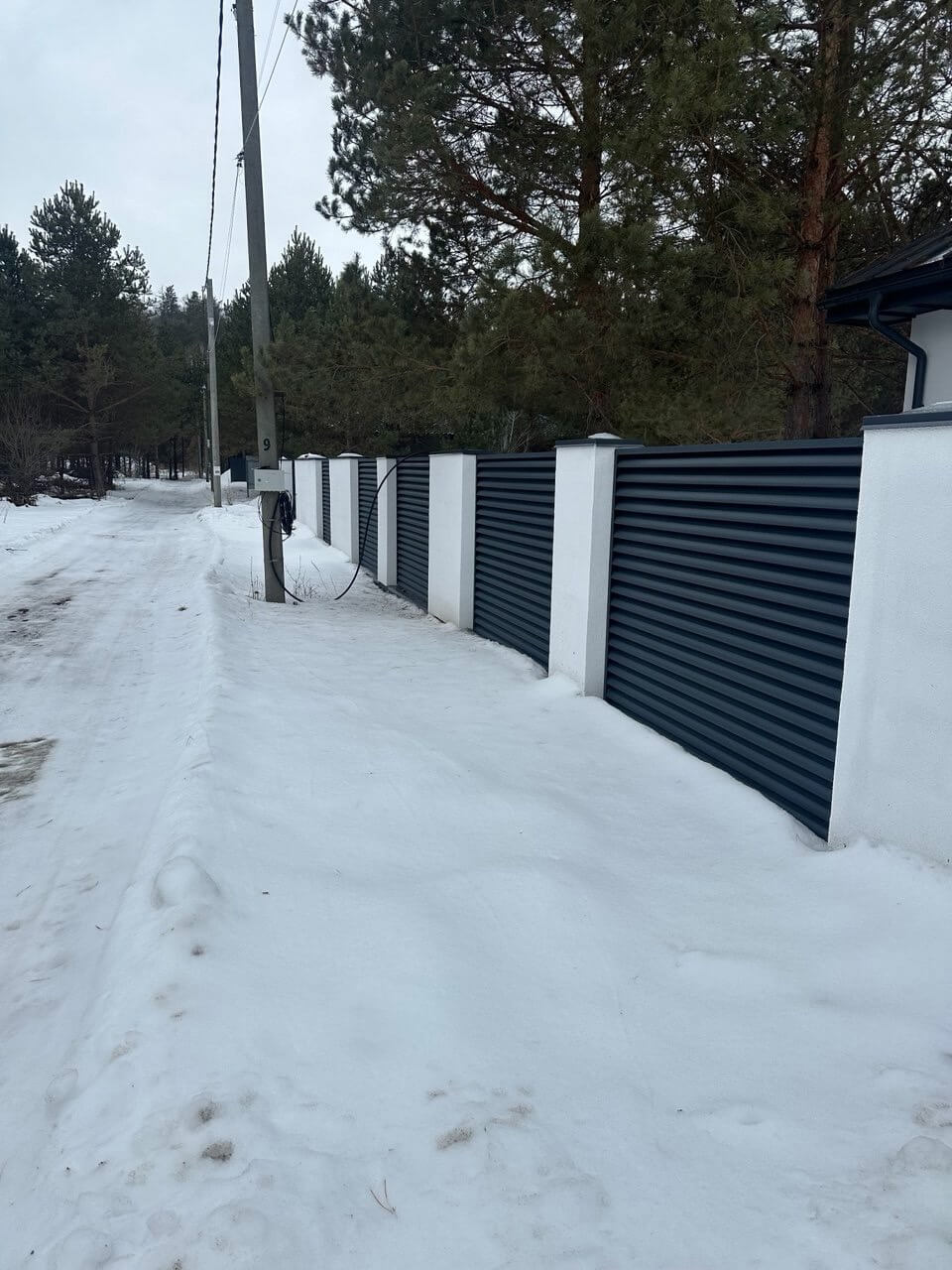 Забор-жалюзи 76м RAL7024/7024 Серый Графит двусторонний МАТТЕ фото 5 в Челябинске