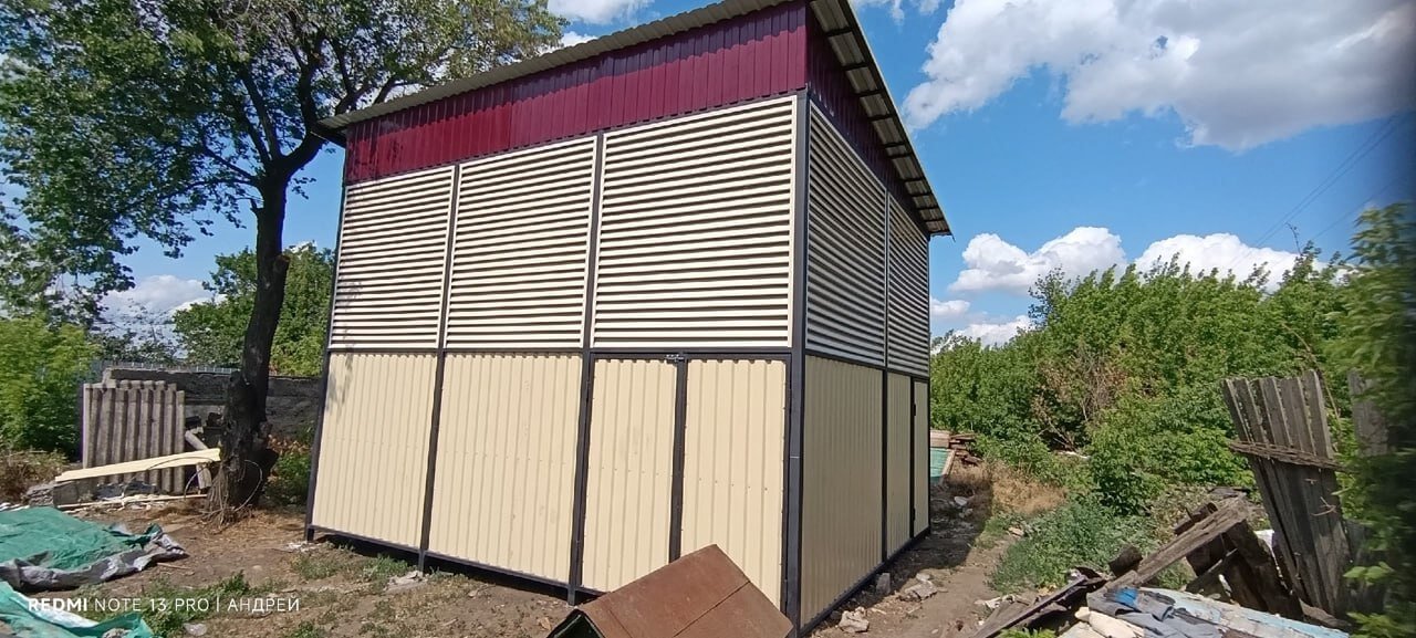 Сенник из ламелей еврожалюзи RAL1015 Слоновая Кость фото 2 в Челябинске