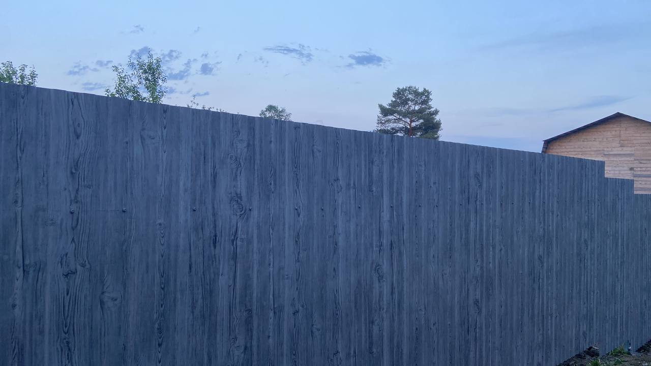 Забор из профнастила НС-10 42м Светлая Береза SteelArt фото 4 в Челябинске