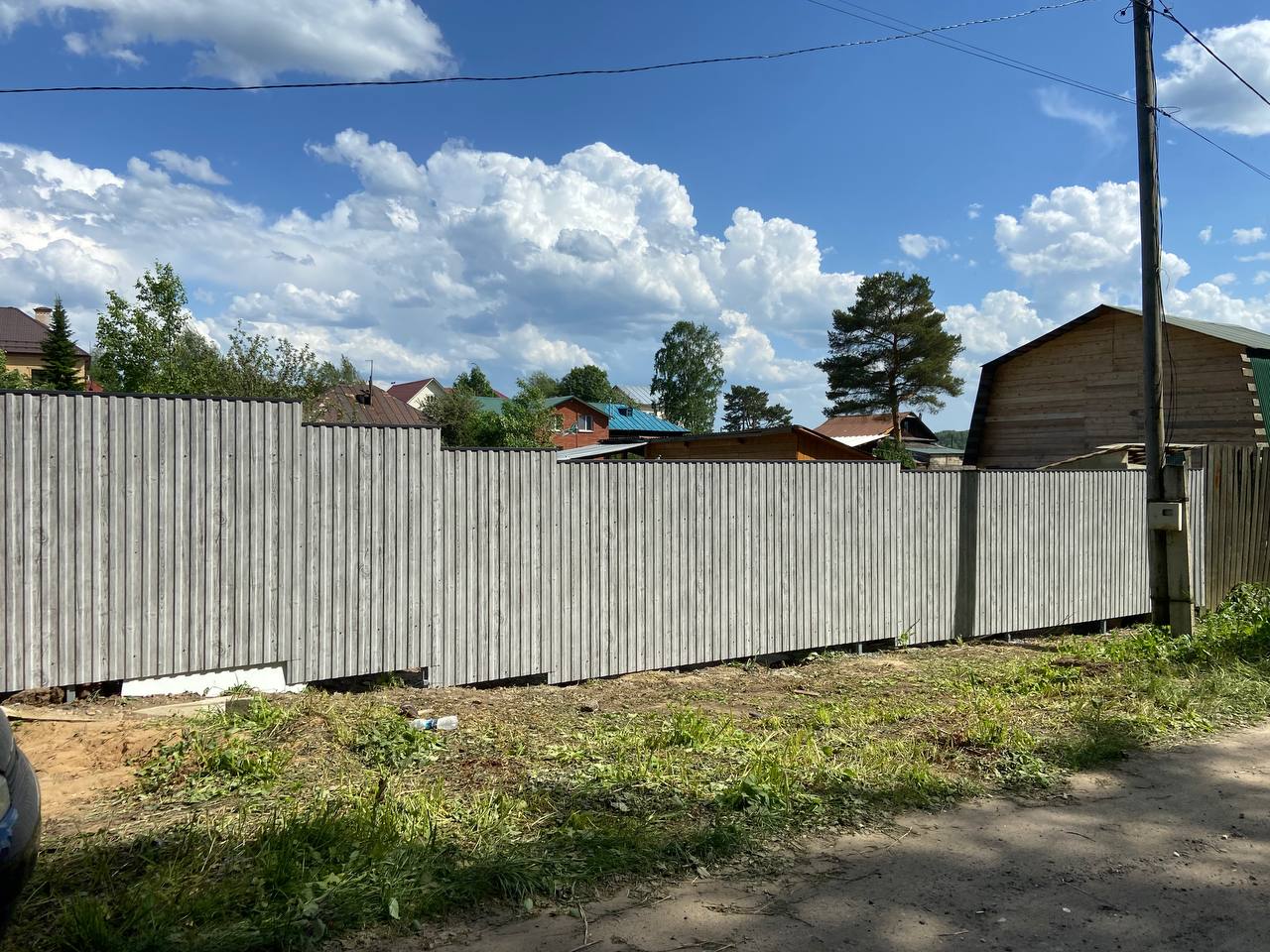 Забор из профнастила НС-10 42м Светлая Береза SteelArt фото 8 в Челябинске