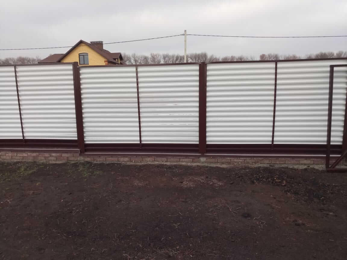 Забор-жалюзи 22м RAL9003/9003 Белый двусторонний фото 1 в Челябинске